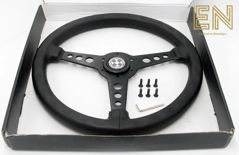 NOS Checkman Black/Black Steering Wheel