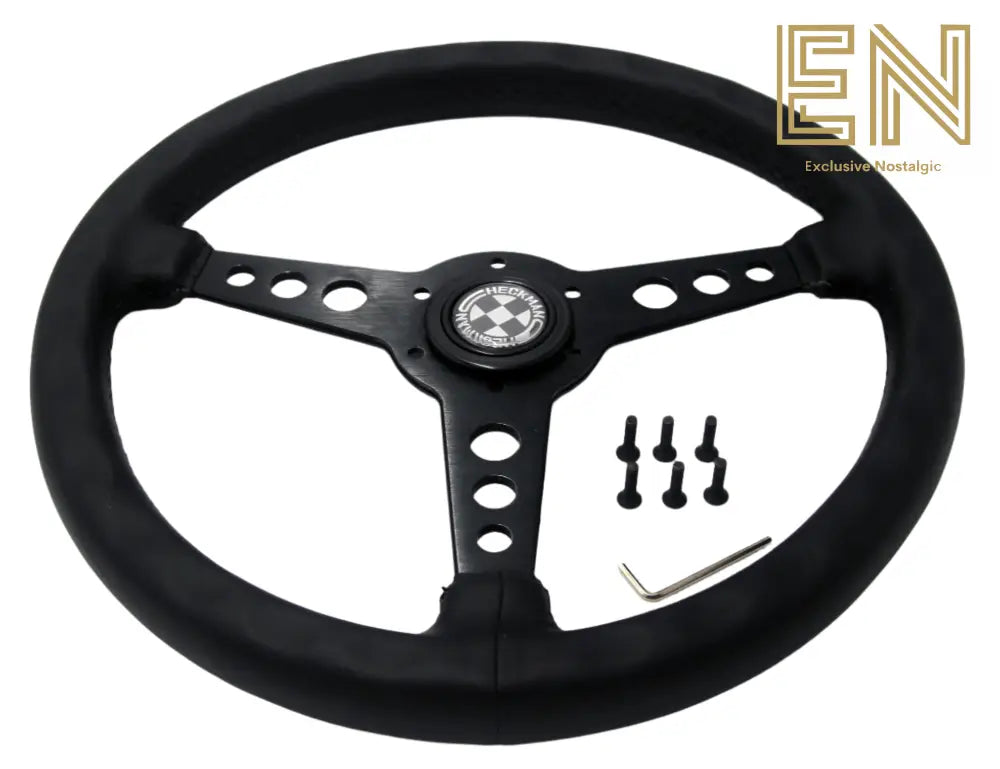 NOS Checkman Black/Black Steering Wheel
