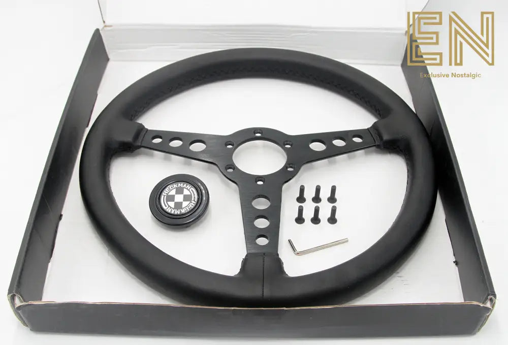 NOS Checkman Black/Black Steering Wheel