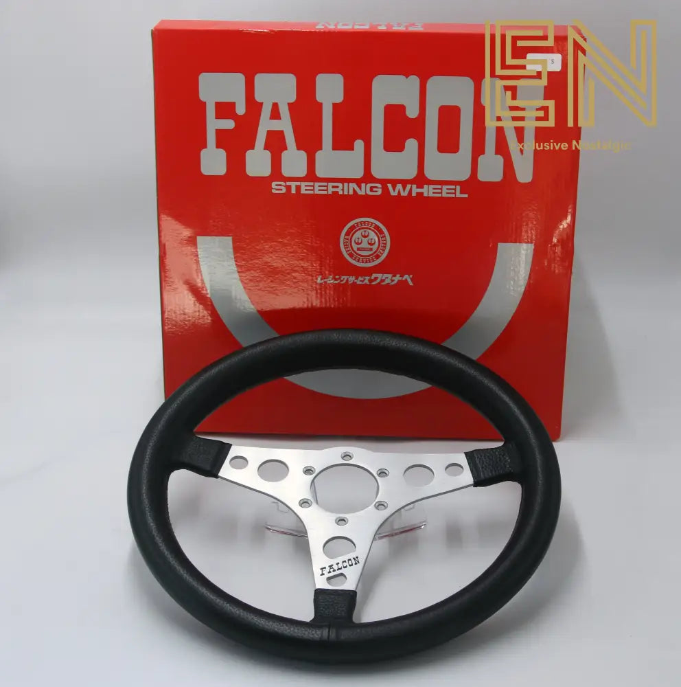 Watanabe Falcon Black/Silver Steering Wheel