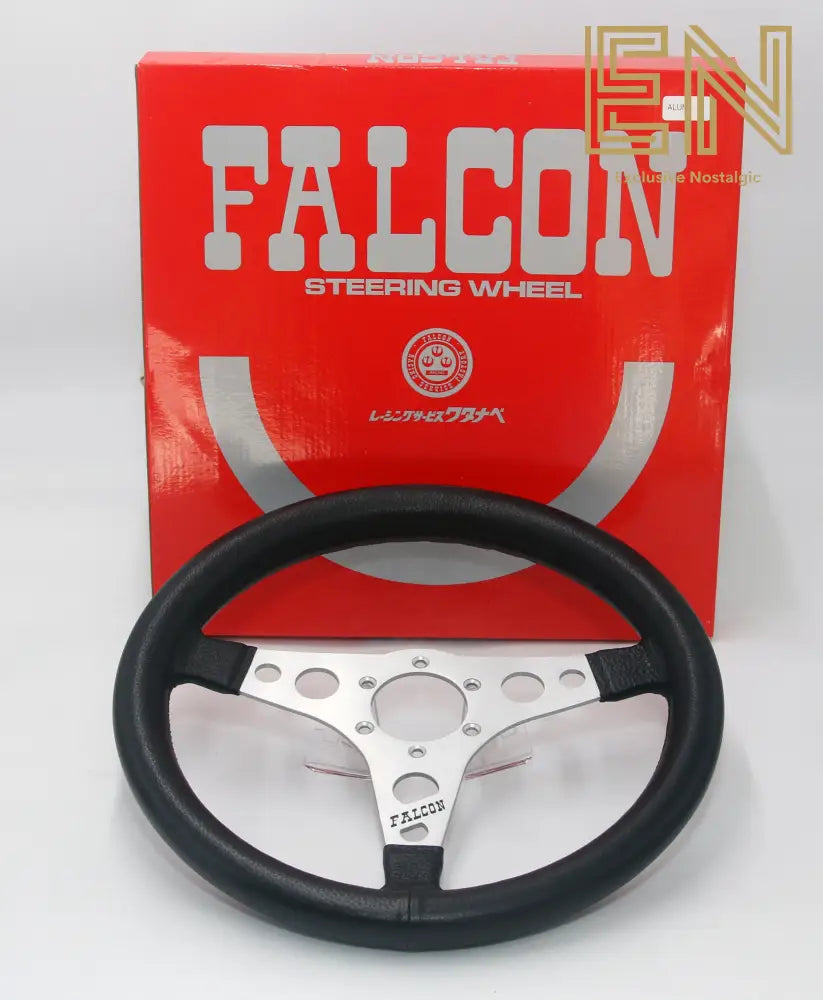 Watanabe Falcon Black/Silver Steering Wheel